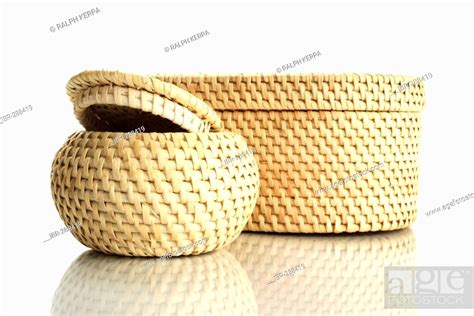 Baskets with lids, Stock Photo, Picture And Rights Managed Image. Pic ...