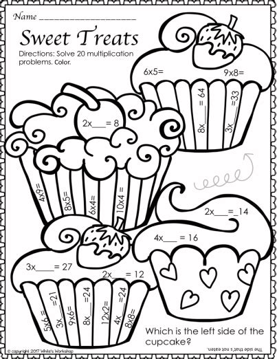 Multiplication Coloring Pages 4th Grade Worksheets Joy