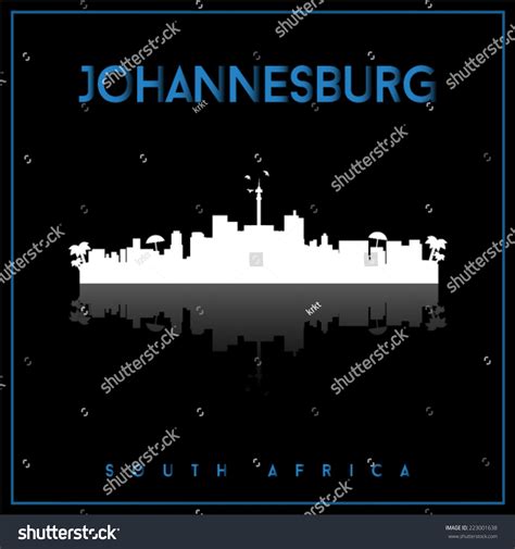 Johannesburg South Africa Skyline Silhouette Vector Stock Vector ...