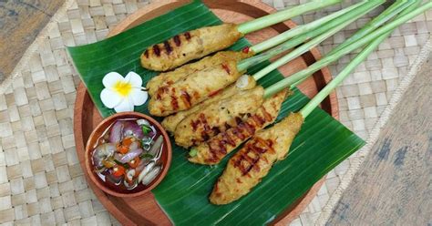 Resep Sate Lilit Ayam Khas Bali Sambal Matah Oleh Novitaa Sari Cookpad