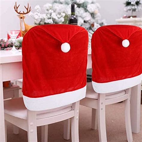 Amazon Exp Vision Christmas Decor Kitchen Chair Slip Covers Red