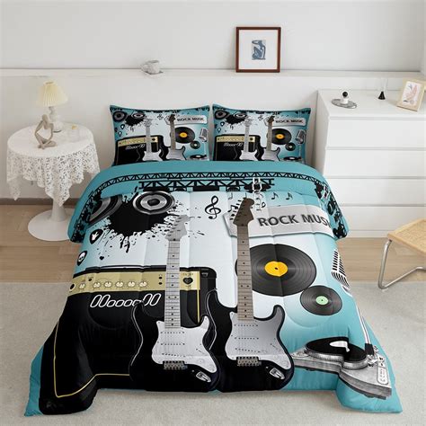 Guitar Bedding Set Rock Music Comforter Musical Guitar