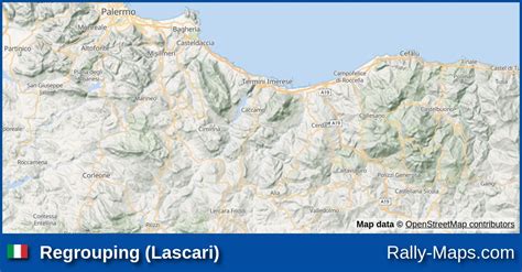 Regrouping Lascari Stage Map Targa Florio 1985 Erc 🌍 Rally