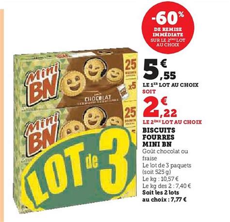 Promo Biscuits Fourrés Mini Bn chez Super U iCatalogue fr