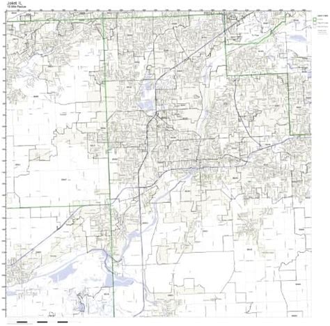 Joliet, IL ZIP Code Map Laminated : Amazon.ca: Office Products