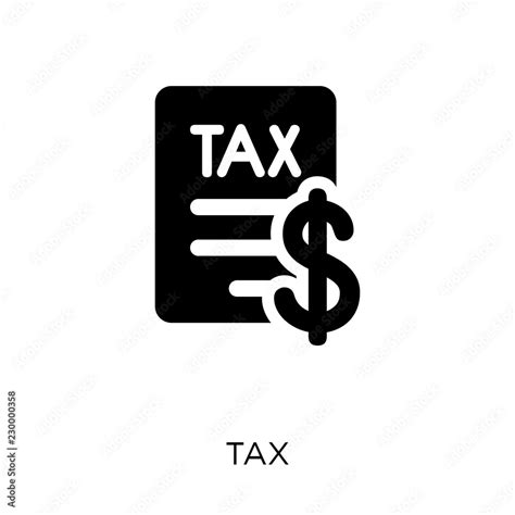 Tax Icon Tax Symbol Design From Payment Collection Stock Vector