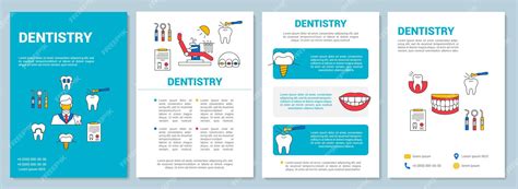 Premium Vector Dentistry Brochure Template Layout Dental Clinic Services Flyer Booklet