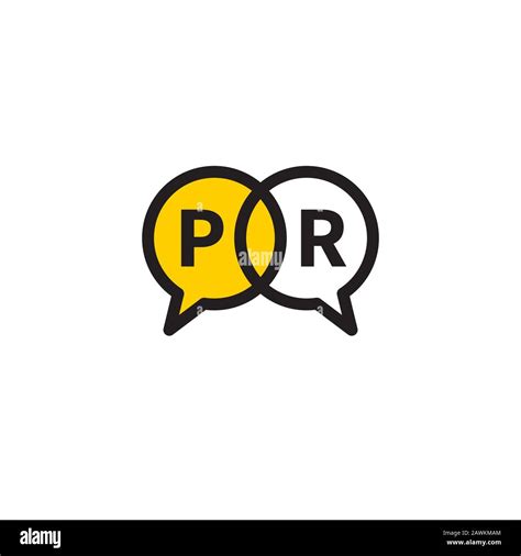 Pr Agency Icon With Comments Bubbles Public Relations Icon Yellow