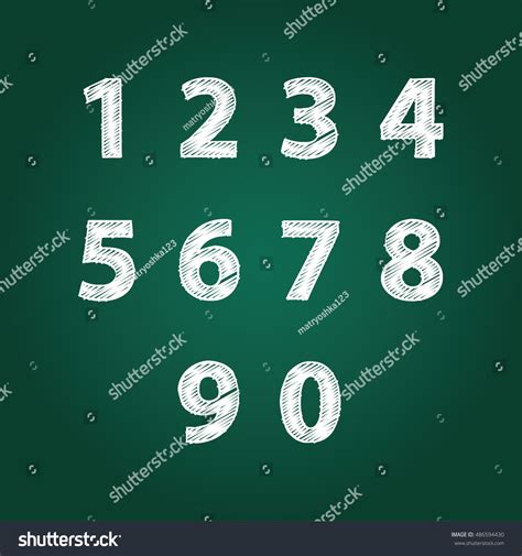 Numbers Design Collection Textured Fonts Vector Stock Vector (Royalty ...