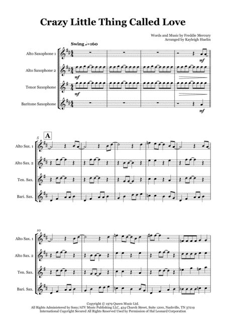 Crazy Little Thing Called Love Arr Kayleigh Huelin Sheet Music Dwight Yoakam Woodwind