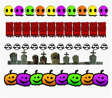 Transparent Halloween Border Landscape Png - Transparent Free Halloween ...