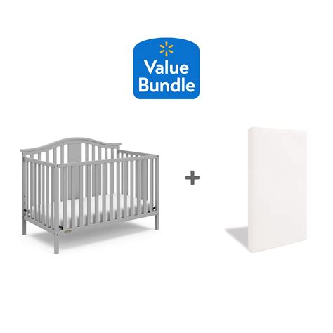 Graco Solano 4 In 1 Convertible Crib Pebble Gray Bonus Graco Mattress