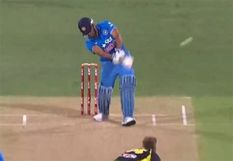 Watch Ms Dhonis Marvelous First Ball Six