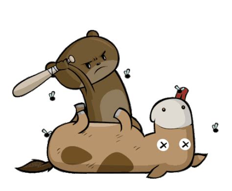 Bear being a dead horse with a baseball bat | Beating A Dead Horse ...