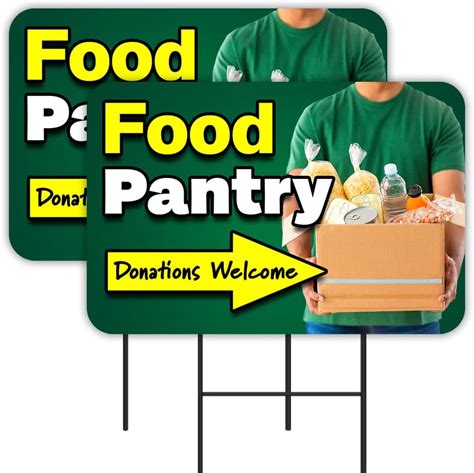 Food Pantry 2 Pack Yard Signs 16 X 24 Double Sided