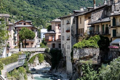 Premium Photo | Beautiful chiavenna cityscape in lombardy italy