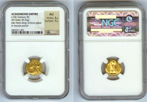 450 Bc Gold Persia Lydia Daric Ngc Au Bible Money Sardis