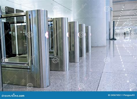 Subway ticket gate design stock photo. Image of subway - 24567452