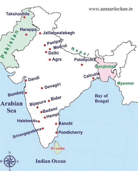 Historical Map Of India - World Of Light Map