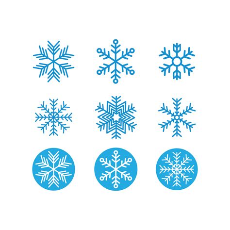 snowflake logo icon vector illustration design 21956886 Vector Art at ...