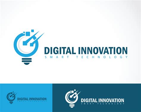 Digital Innovation Logo Creative Technology Growth Smart Connect World