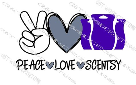 Peace Love Scentsy Digital Svg File For Cricut Or Silhouette Etsy