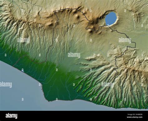 Sonsonate Departamento De El Salvador Mapa De Altura En Color Con