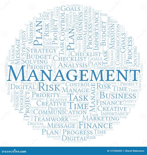 Management Word Cloud Made With Text Only Stock Illustration