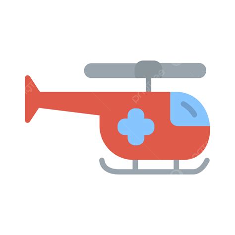 Helic Ptero Plano Icono Vector Png Emergencia Cuidado De La Salud