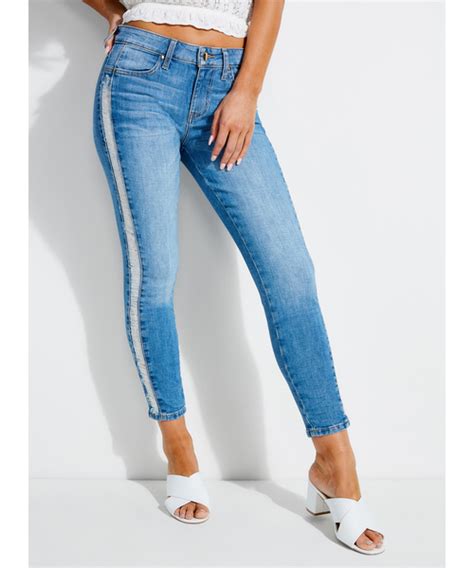 Guess Sexy Curve Distressed Skinny Denim Pant Wear