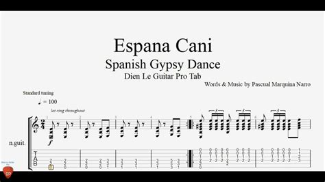 Espana Cani (Spanish Gypsy Dance) - Guitar Tutorial + TAB Chords - Chordify