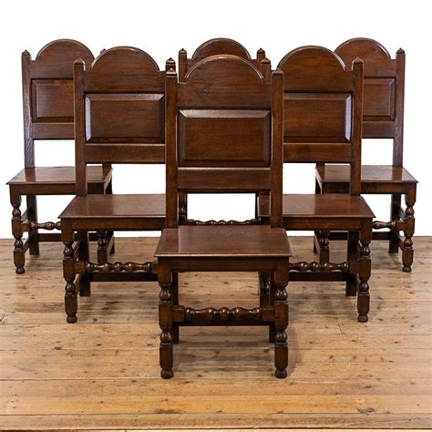 Set Of Six Oak Dining Chairs By Bylaw M 4679 Penderyn Antiques