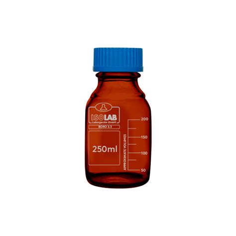 Frasco De Vidrio Autoclavable Ambar Boro 3 3 X 250ml ISOLAB 061 02 250