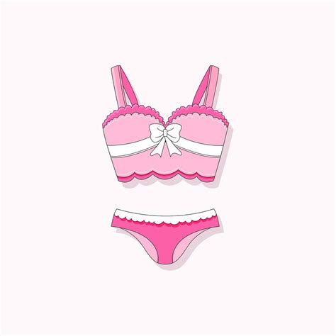 Girly Pink Underwear Doll Clothes Cartoon Lingerie 42365935 Vector Art At Vecteezy