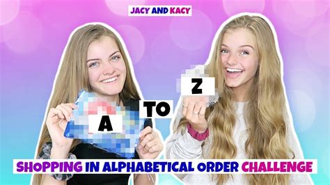 Shopping In Alphabetical Order Challenge Jacy And Kacy Youtube