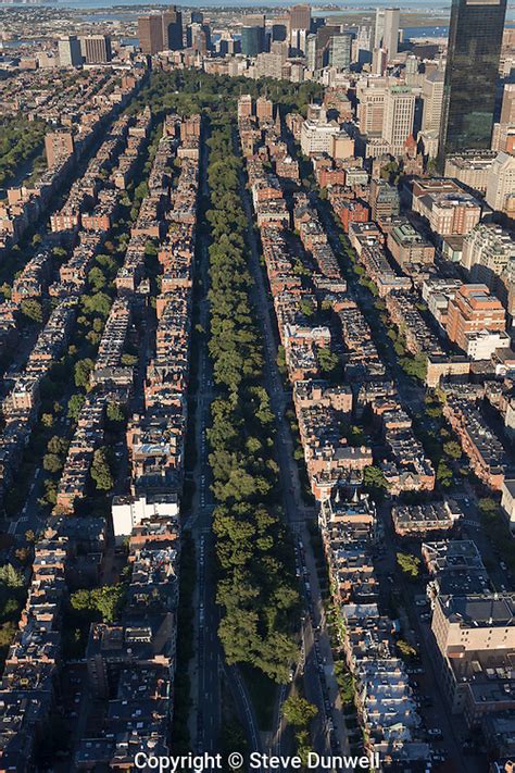 Commonwealth Avenue Aerial View Back Bay Steve Dunwell Photography