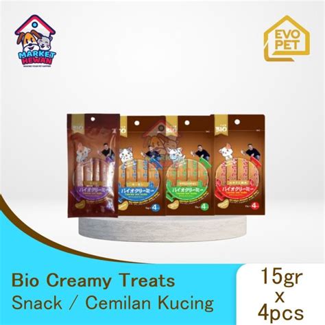 Bio Creamy Treats Snack Cemilan Kucing 60 Gram Lazada Indonesia