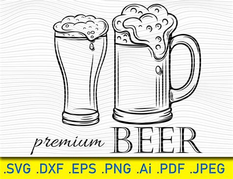 Beer Clipart Beer Drawing Premium Beer Car Graphics Cricut Explore