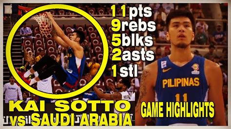 Kai Sotto Gives A Roaring Filipino Crowd Pts Rebs Blks Highlights