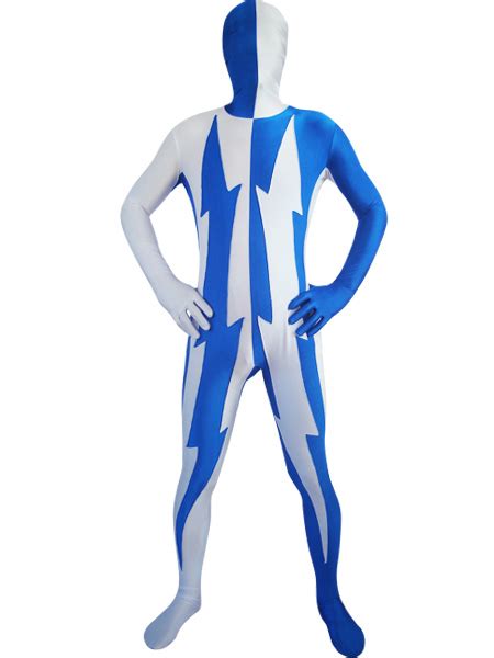 Morph Suit Two Tone Lycra Spandex Fabric Zentai Suit Unisex Full Body Suit