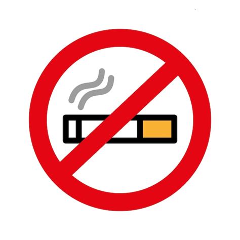 No Fumar Signo S Mbolo Vector Color Glifo Icono Vector Premium