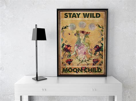 Hippie Poster, Vintage Hippie Girl Poster, Hippie Soul Poster, Stay ...