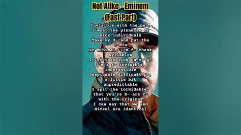 Not Alike Eminem Fast Lyrics Youtube