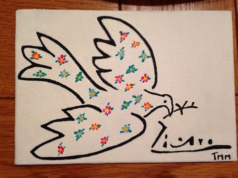 Dove Of Peace Picaso Style Artwork Art Painting