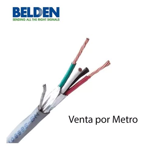 Metro De Cable Belden X Awg Blindado Gris Fe Meses Sin Intereses