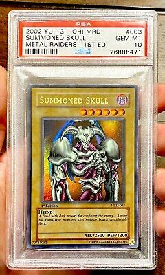 2002 Yugioh Metal Raiders SUMMONED SKULL 1st Edition MRD 003 PSA 10 Gem