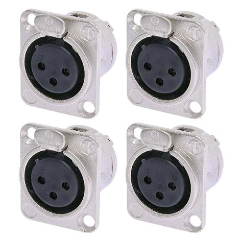 Neutrik NC3FDL1 XLR Einbaustecker Female 4er Pack