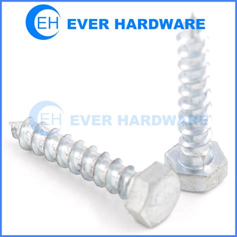 Hex Wood Screws Hexagon Head Galvanized Coach Bolts Steel Lag Bolt