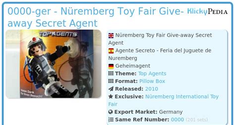 Playmobil Set 0000 Ger Nüremberg Toy Fair Give Away Secret Agent