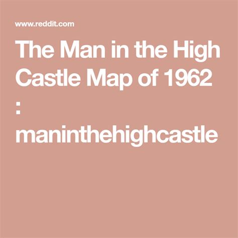 The Man In The High Castle Map Of 1962 Maninthehighcastle Amazon Tv